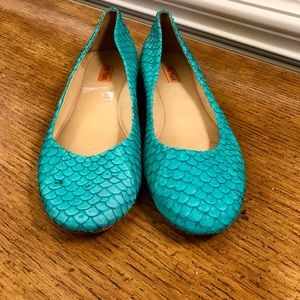 Mix Mooz turquoise flats